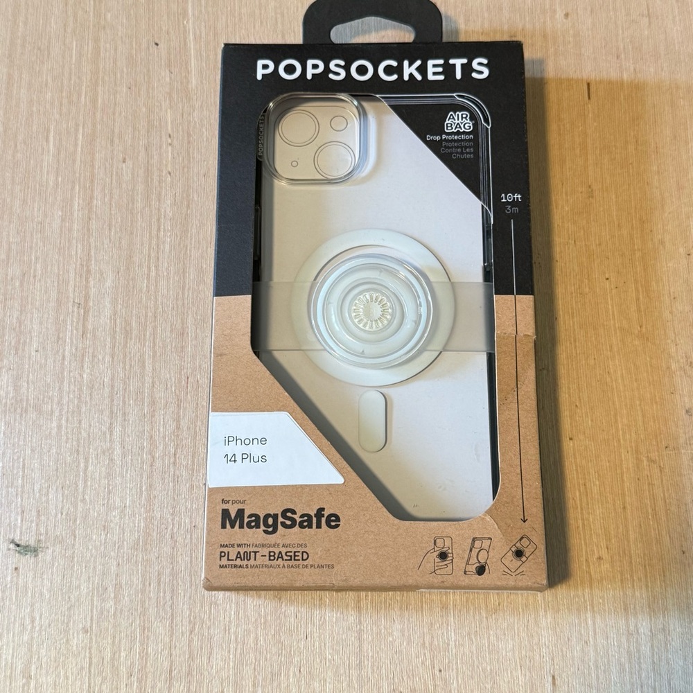 PopSockets Clear MagSage 6.1" 2022 Apple iPhone 14 Pro/Max Phone Case Brand New!